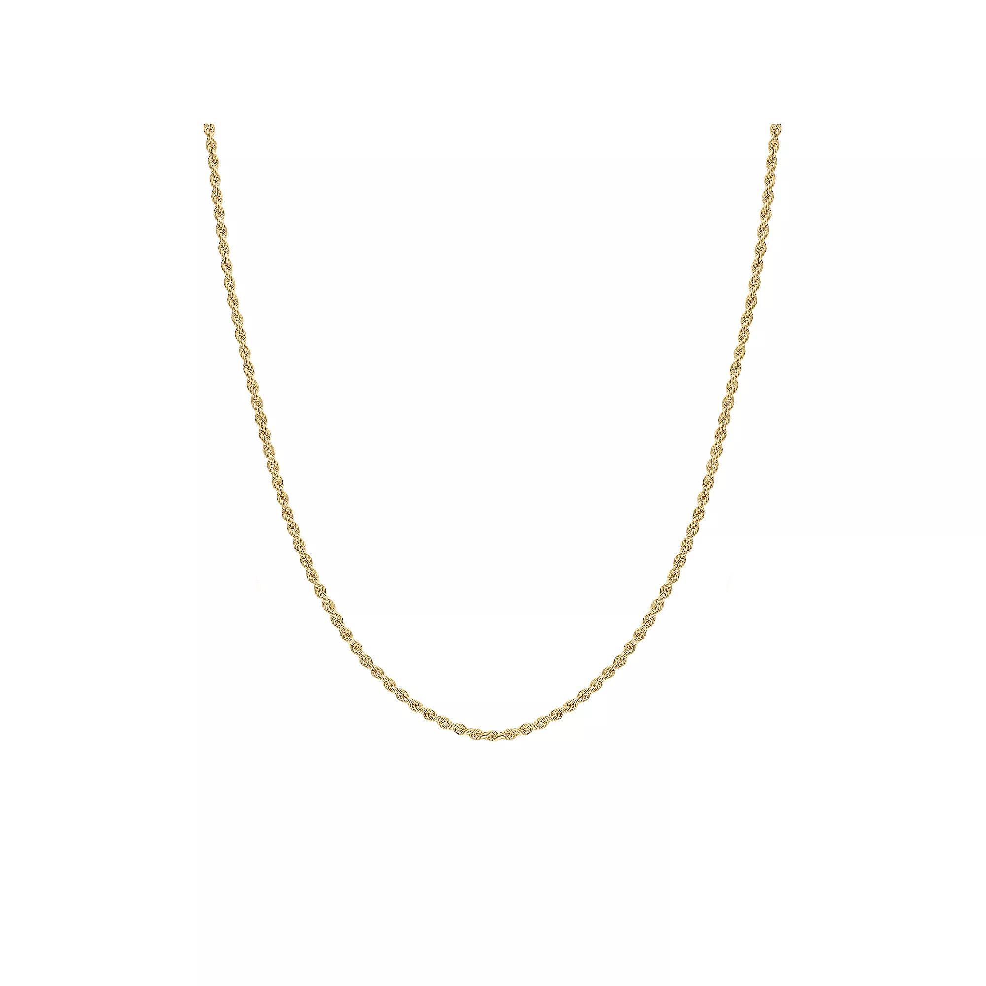 Jordan Blue 14k Gold 1.6 mm Rope Chain Necklace, Women's, Size: 18" Product Image