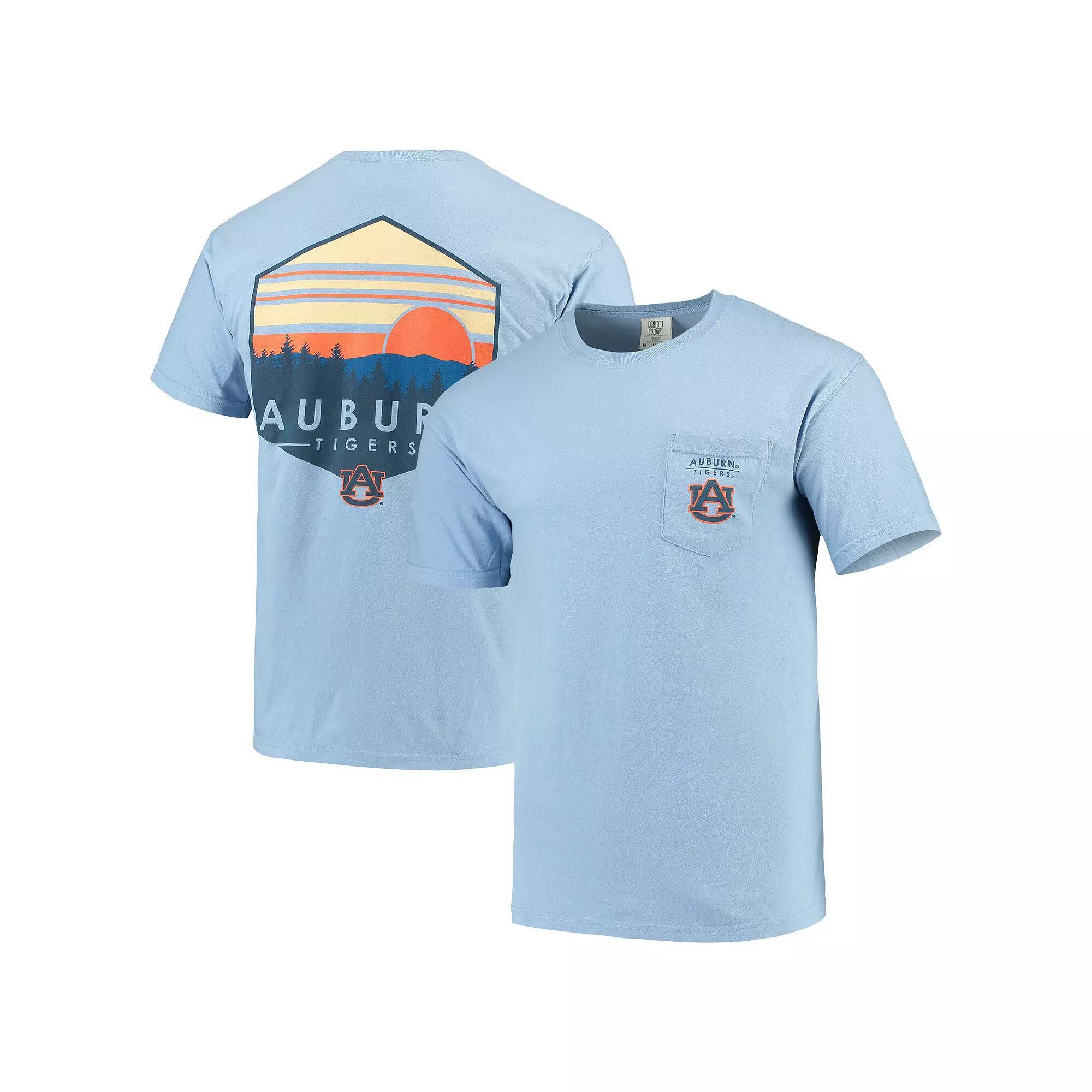 Mens Auburn Tigers Landscape Shield Comfort Colors Pocket T-Shirt Product Image