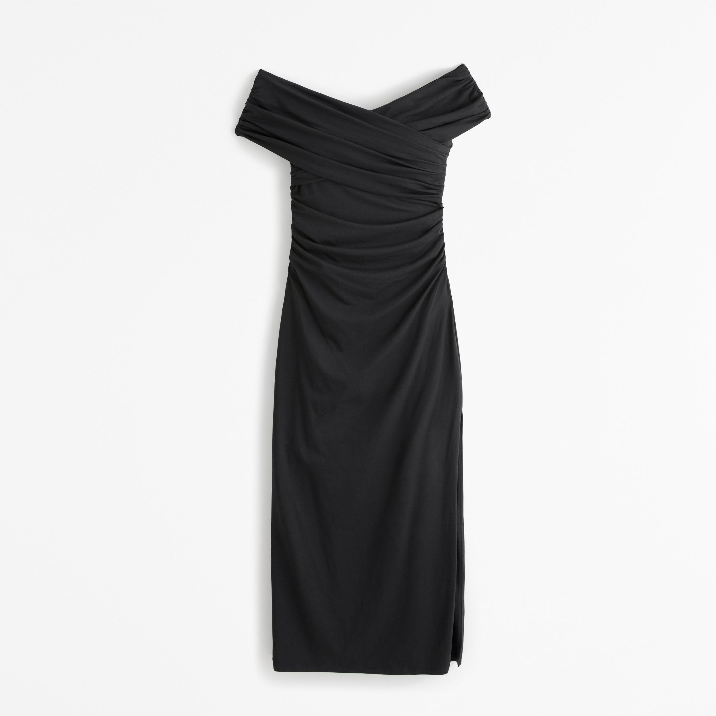 Off-The-Shoulder Knit Midi Dress Product Image