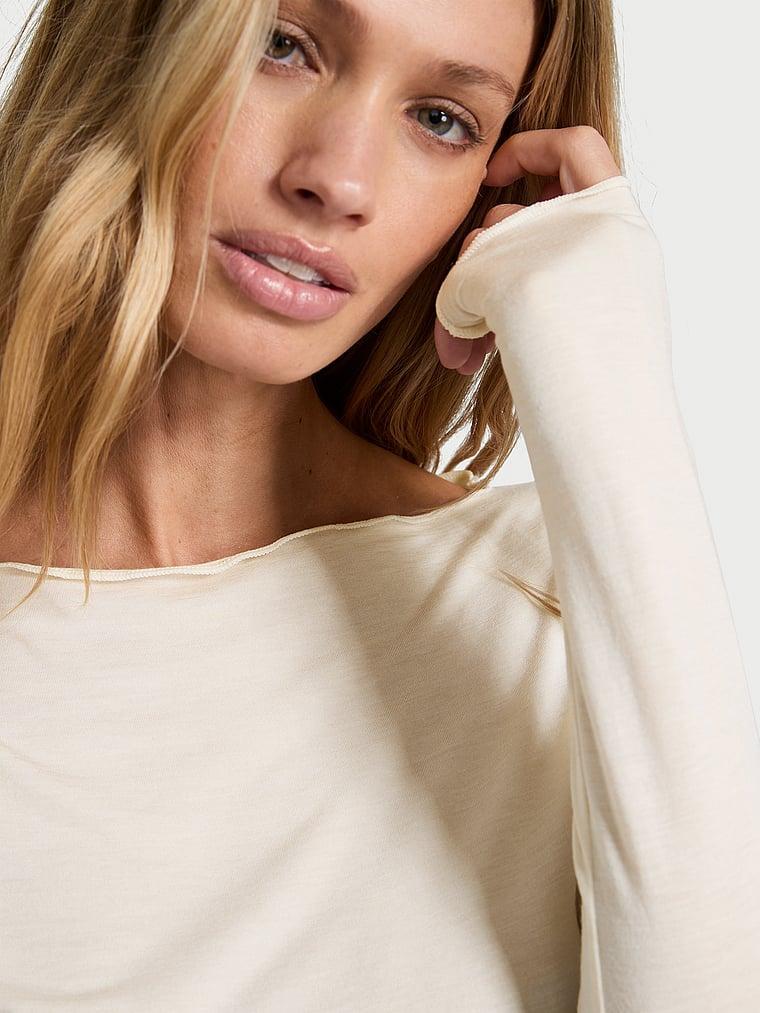 Luxe Cashmere Blend Long-Sleeve Top Product Image