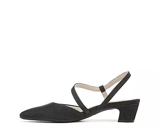 LifeStride Minimalist Women's Slingback Pumps, Size: 11, Black Shimmer Product Image