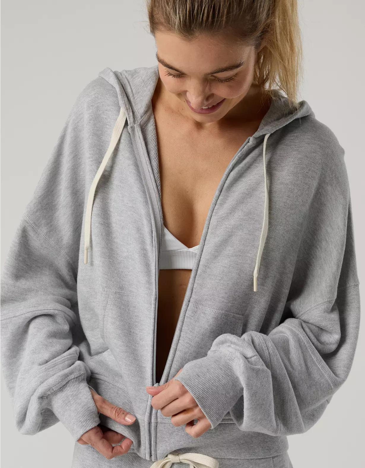 OFFLINE By Aerie Keep It 100 Terry Full Zip Hoodie Product Image