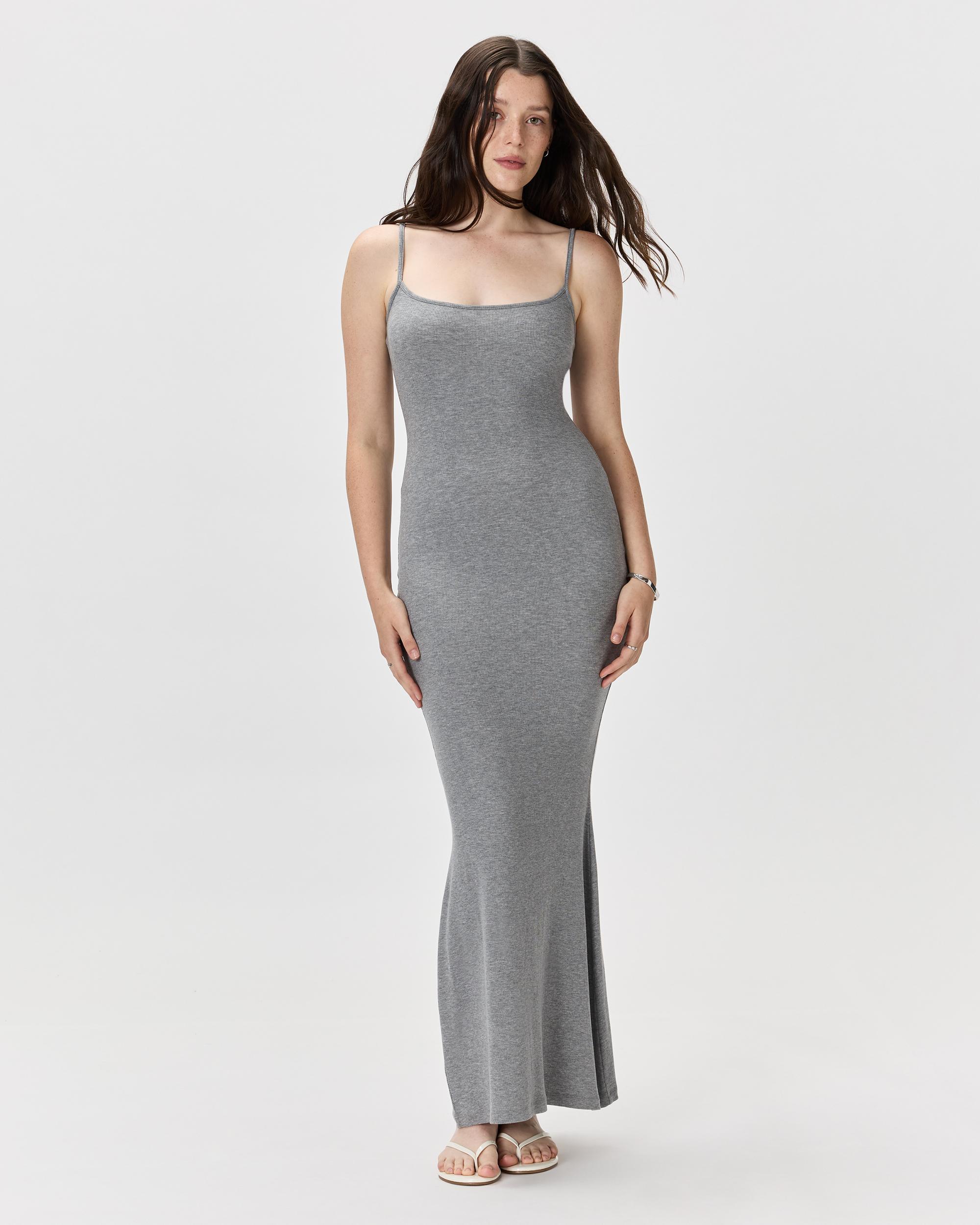 Quince | Women's Tencel Rib Knit Maxi Slip Dress Size XS, Cotton/Modal Product Image
