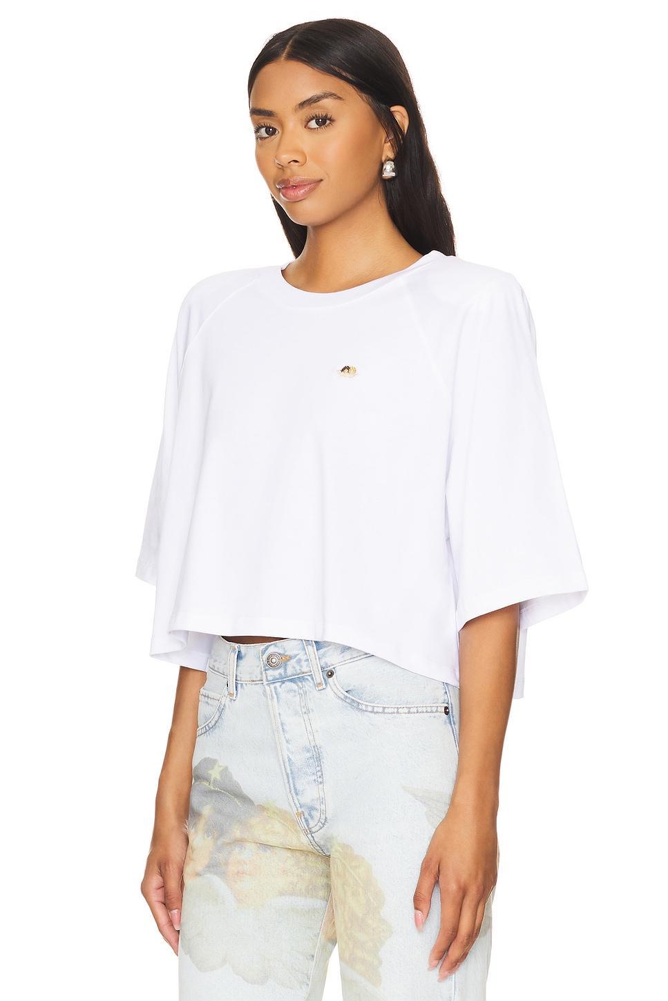 Angel Patch Cropped Padded T-shirt FIORUCCI Product Image