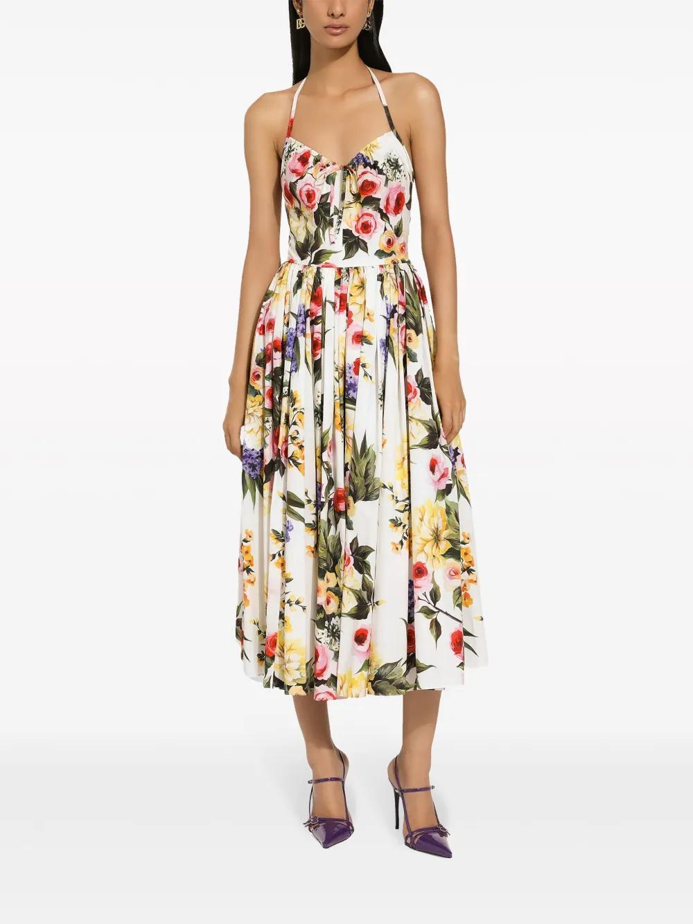 Garden-print midi dress Product Image