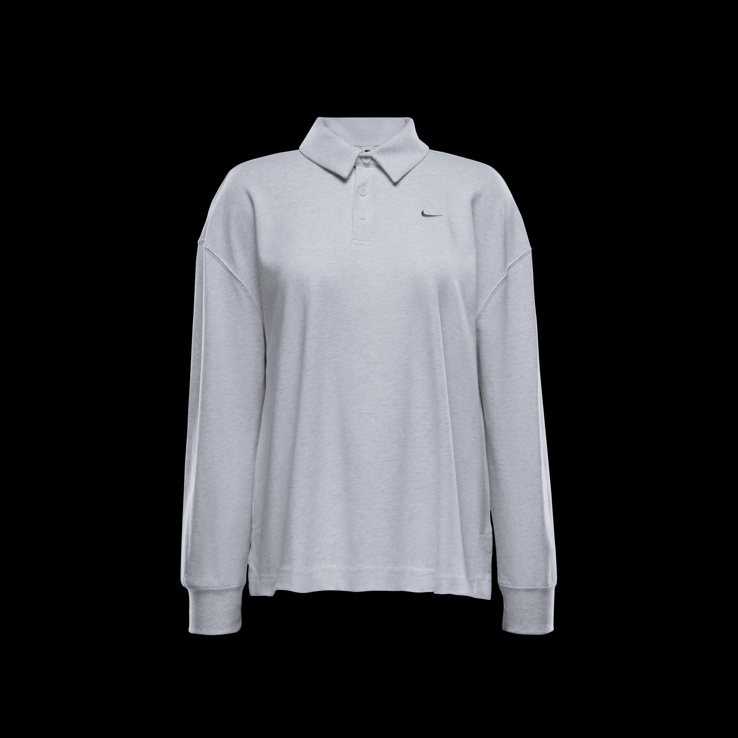 Womens Nike Sportswear Essential Oversized Long-Sleeve Polo Product Image