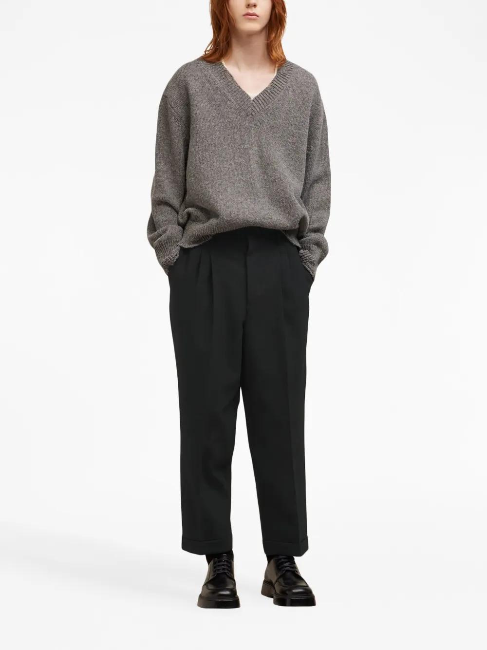 box-pleated cropped trousers Product Image