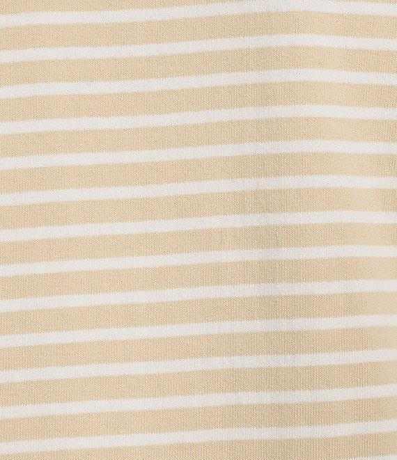 Southern Tide Demi Stripe Print Collared V-Neck Short Sleeve Cotton Polo A-Line Dress Product Image