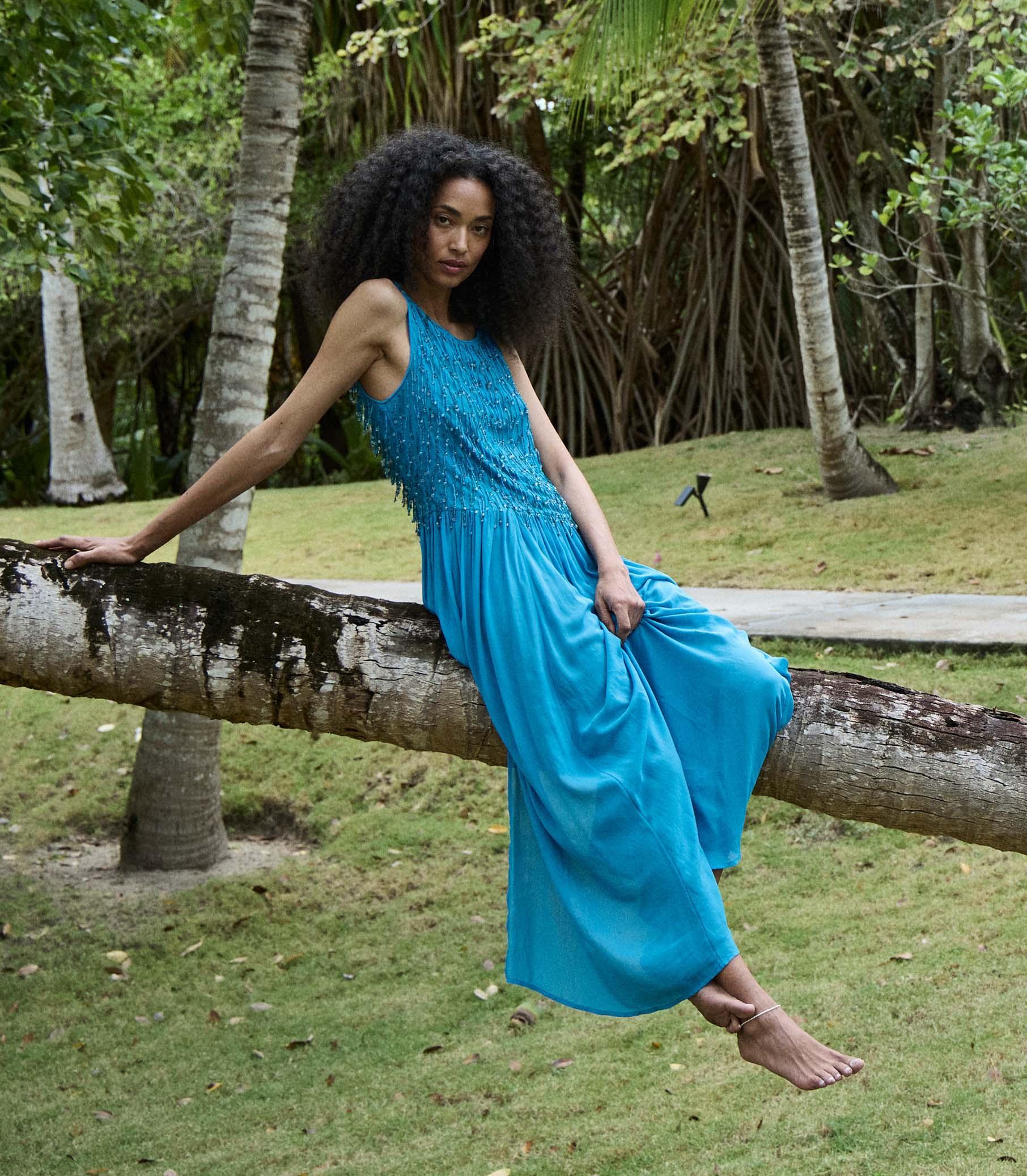 DONYALE DRESS -- BLUE GROTTO Product Image