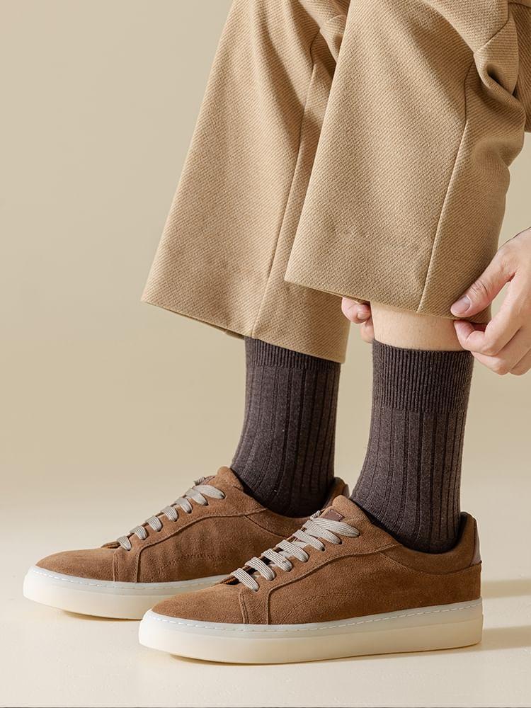 Plain Ribbed Socks / Set Product Image