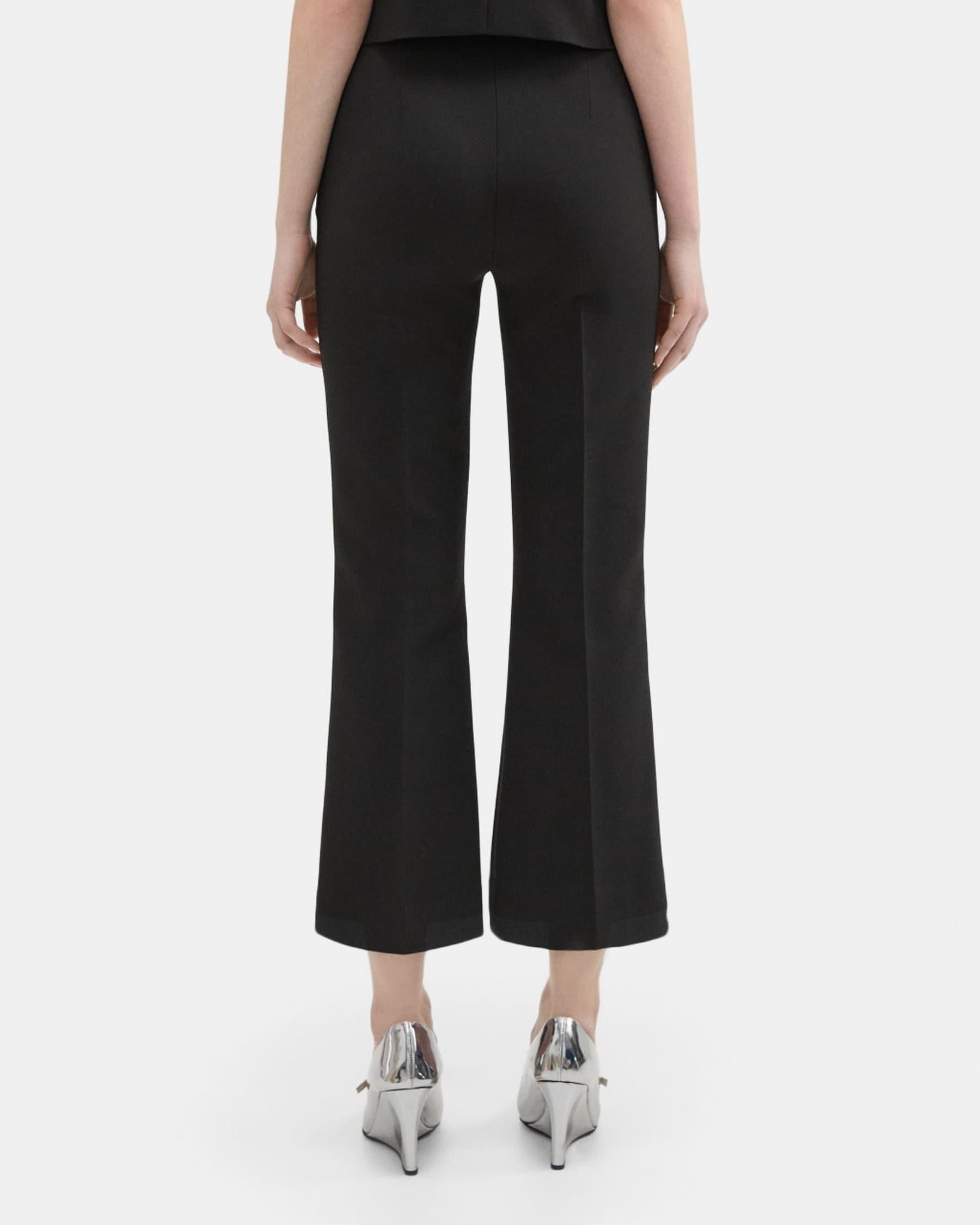 Cropped Kick Pant in Double Weave Product Image