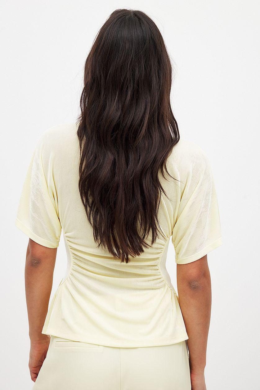 Draped Short Sleeve Top Product Image