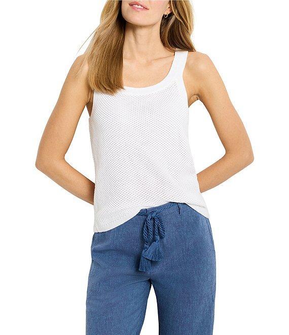 NIC + ZOE Mesh Stitch Scoop Neck Sleeveless Tank Product Image