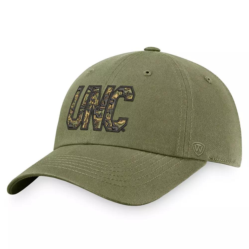Men's Top of the World Olive North Carolina Tar Heels OHT Military Appreciation Unit Adjustable Hat, Team Product Image