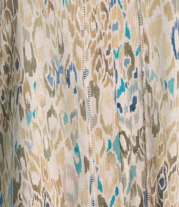 Westbound Ikat Animal Short Sleeve V-Neck Top Product Image