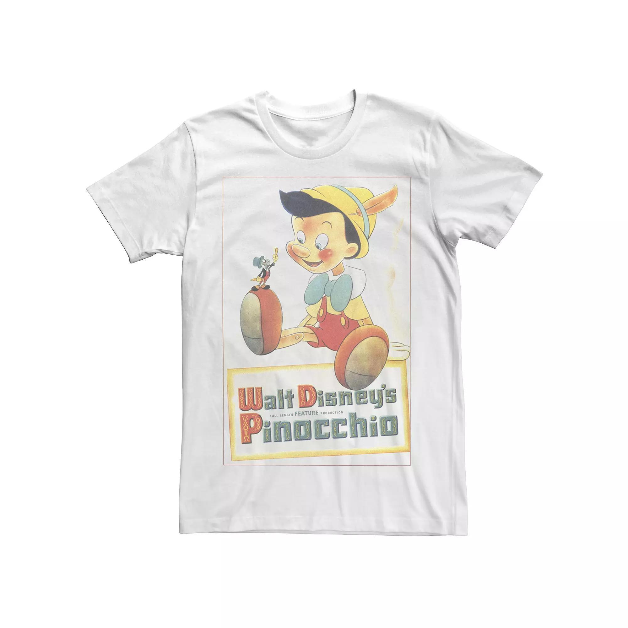 Big & Tall Disney Pinocchio Vintage Portrait Tee, Men's, Size: XXL Tall, White Product Image