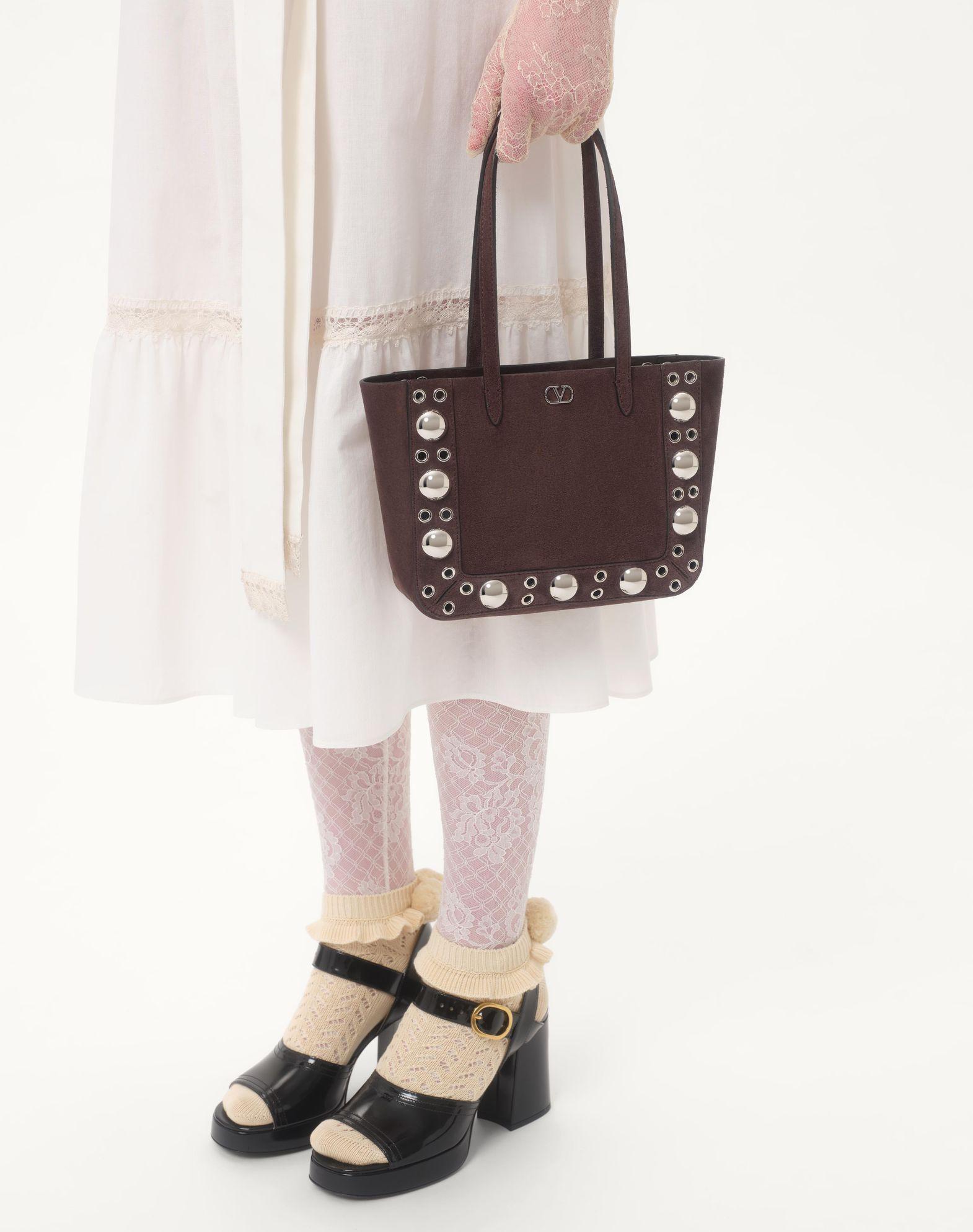 VALENTINO GARAVANI NELLCÔTE MINI SUEDE SHOPPING BAG Product Image
