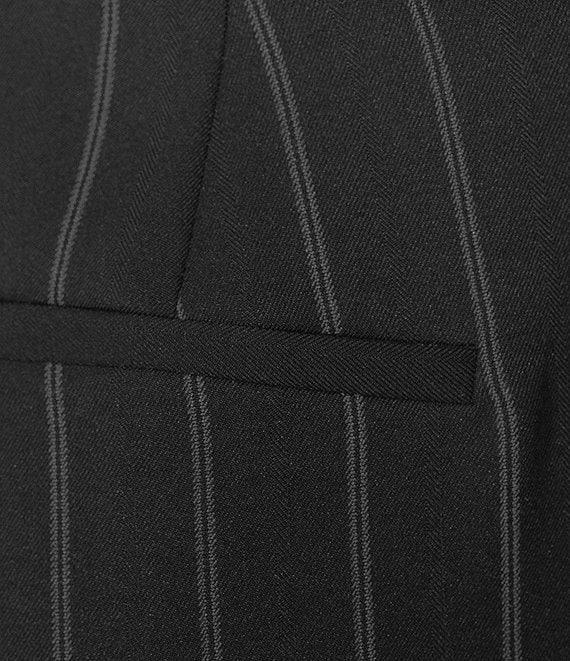 Kasper Pinstripe Mid Rise Straight Leg Pants Product Image