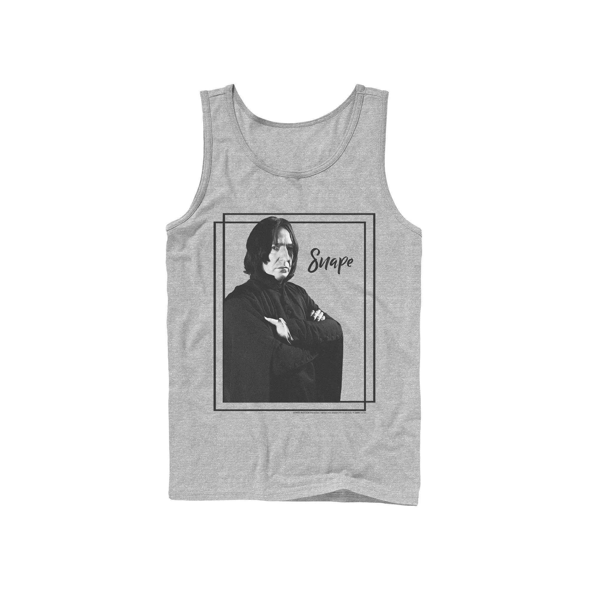 Mens Harry Potter Snape Simple Framed Portrait Graphic Tank Top Athletic Grey Product Image