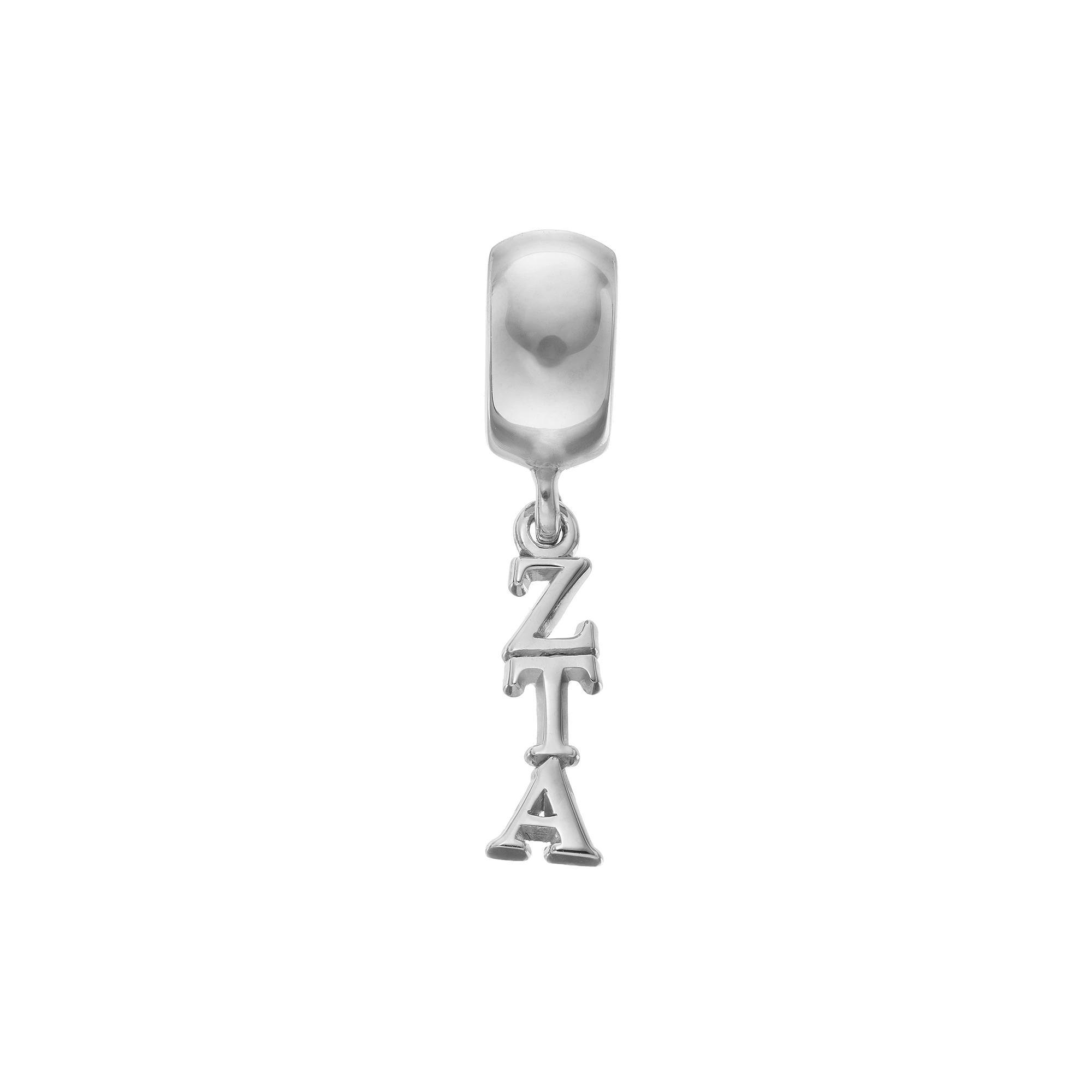 LogoArt Zeta Tau Alpha Sterling Silver Sorority Charm, Womens, Grey Product Image
