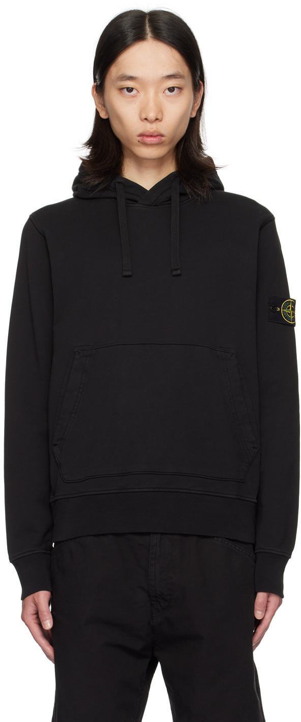 STONE ISLAND Felpa In Cotone Con Motivo Bussola In Black Product Image