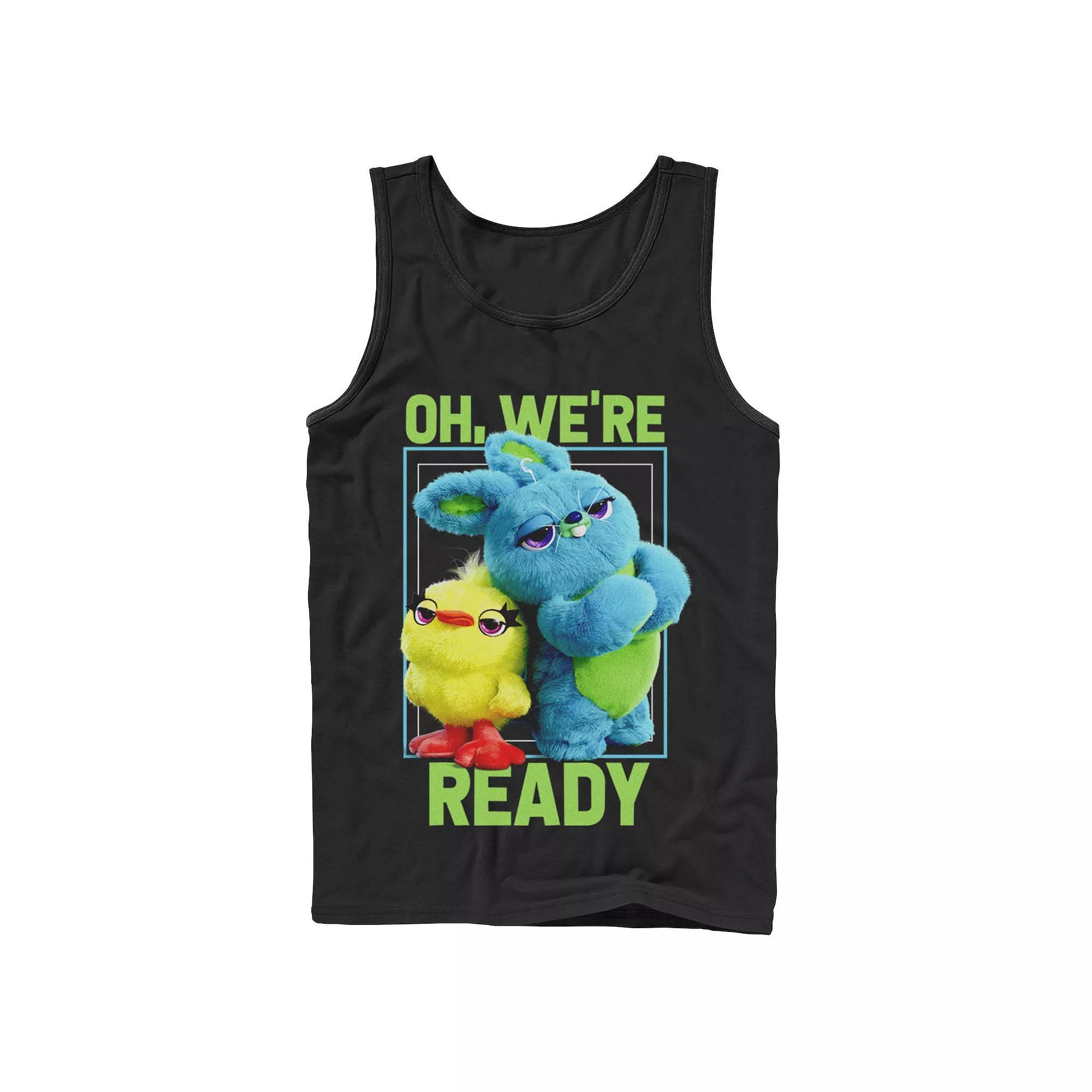 Disney / Pixar's Toy Story 4 Ducky & Bunny Men's Oh, We're Ready Tank Top, Size: Large, Black Product Image