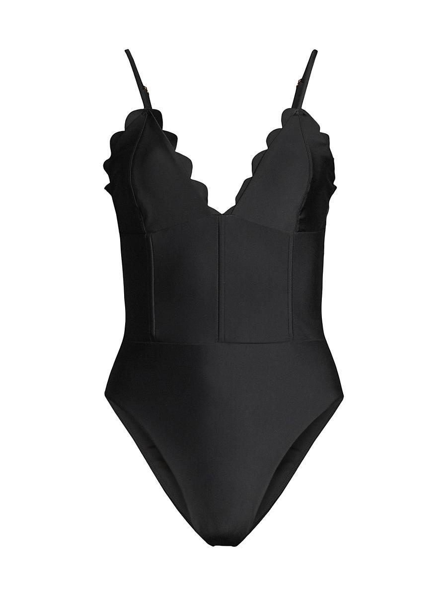 Ramy Brook Mikayla Scalloped One Piece Swimsuit Product Image