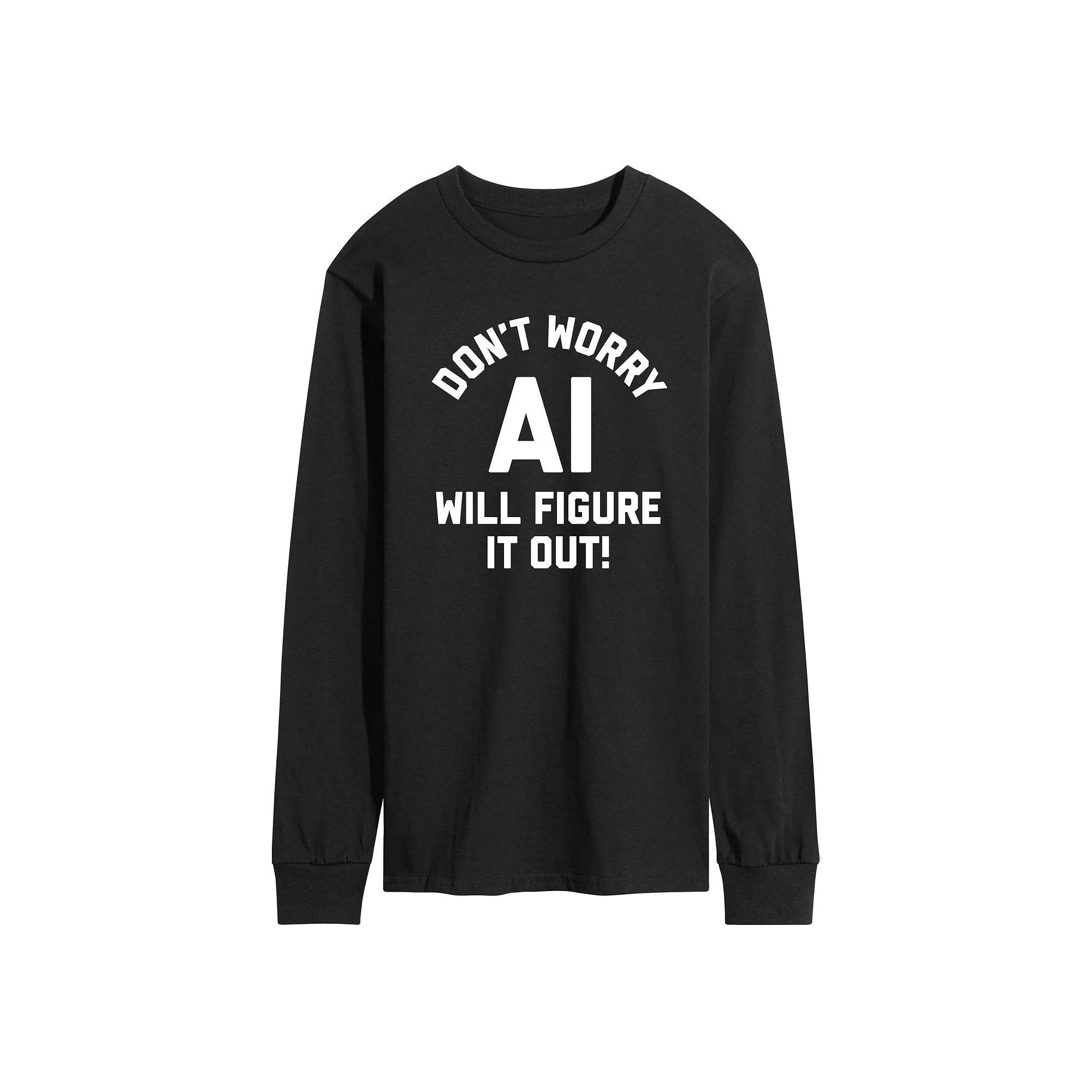 Men's Adventure Is Out There So Are People Long Sleeve Graphic Tee, Size: XXL, Black Product Image