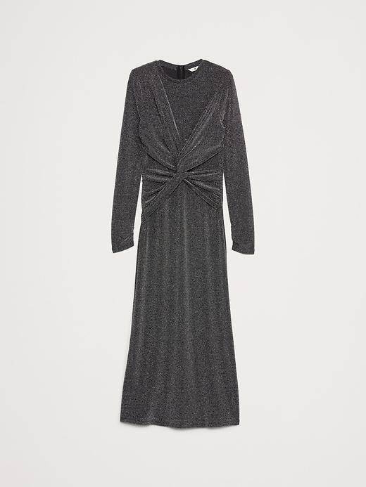 Jersey Knit Twist-Front Maxi Dress Product Image