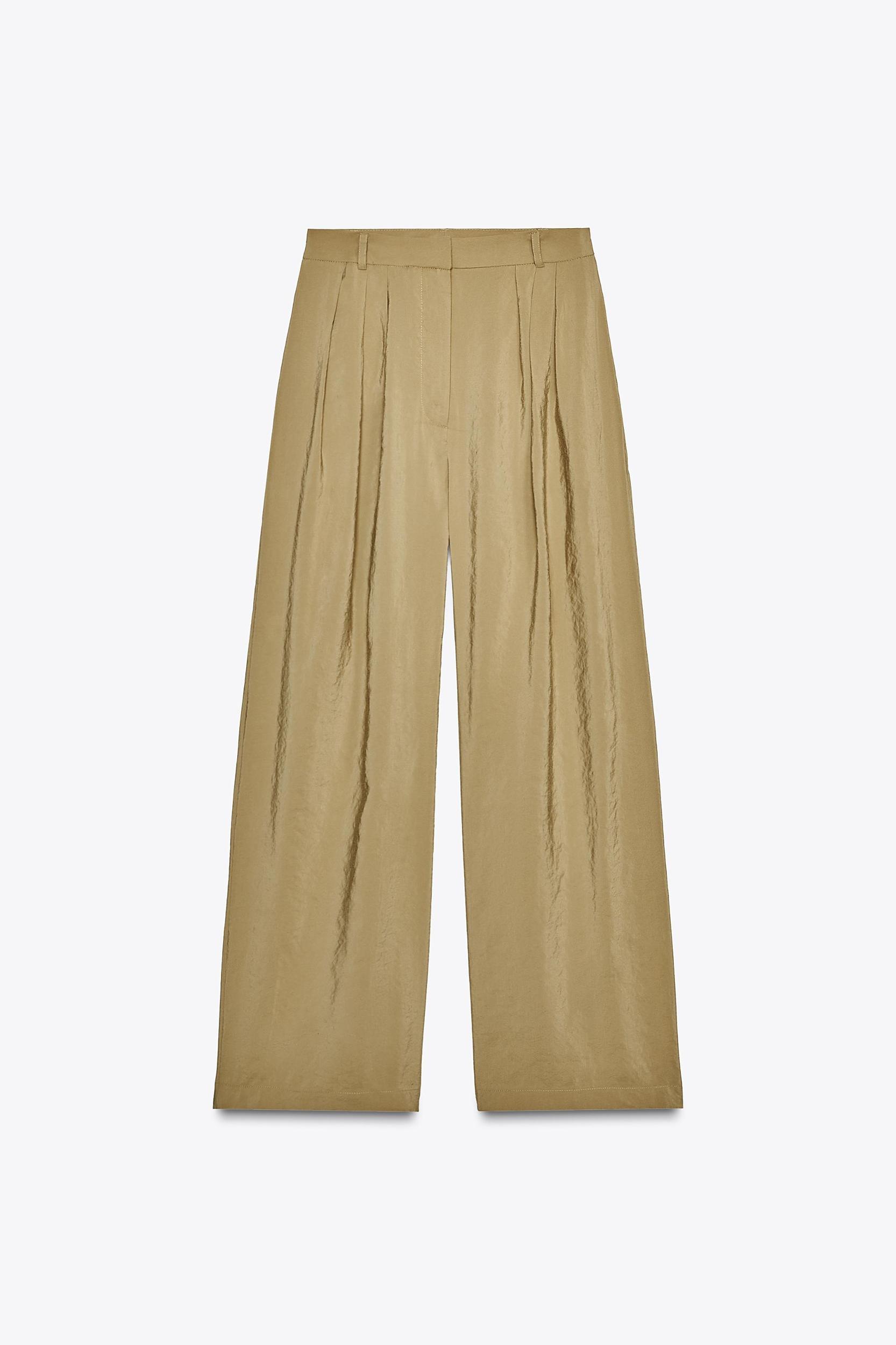 WIDE LEG PLEATED PANTS Product Image