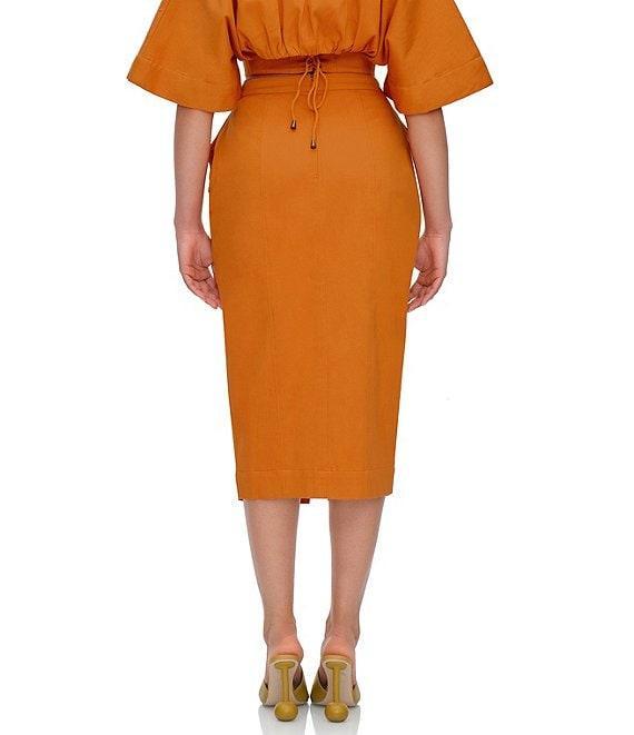 Andrea Iyamah Alu High Rise Front Slit Midi Skirt Product Image