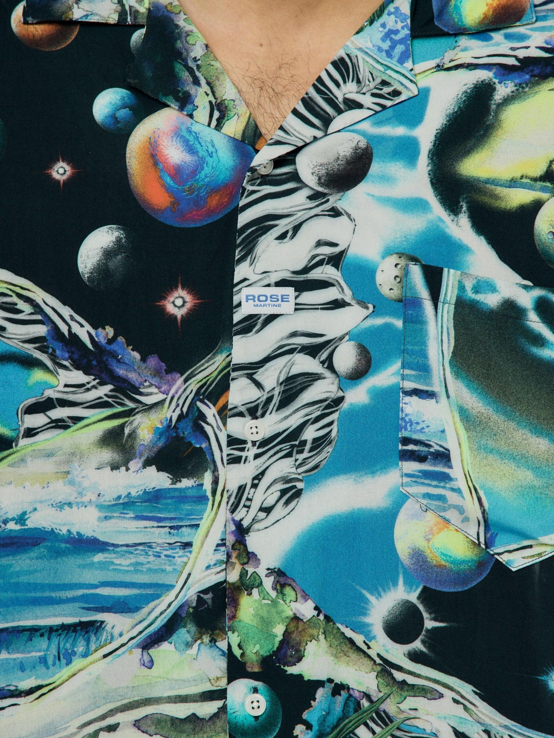 Space Blue Hawaiian Shirt Product Image