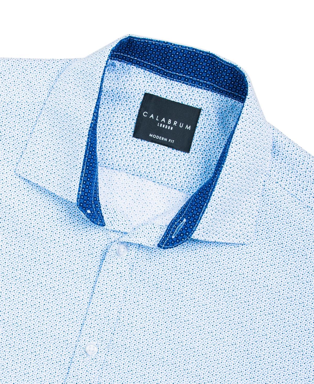Mens Regular Fit Dot Print Wrinkle Free Performance Dress Shirt Product Image
