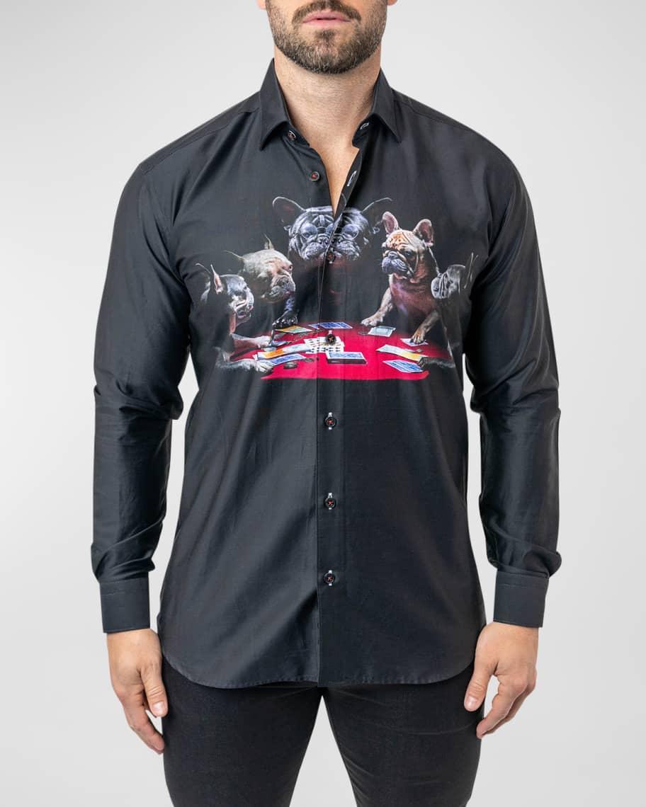 Mens Fibonacci Poker Dogs Dress Shirt Product Image