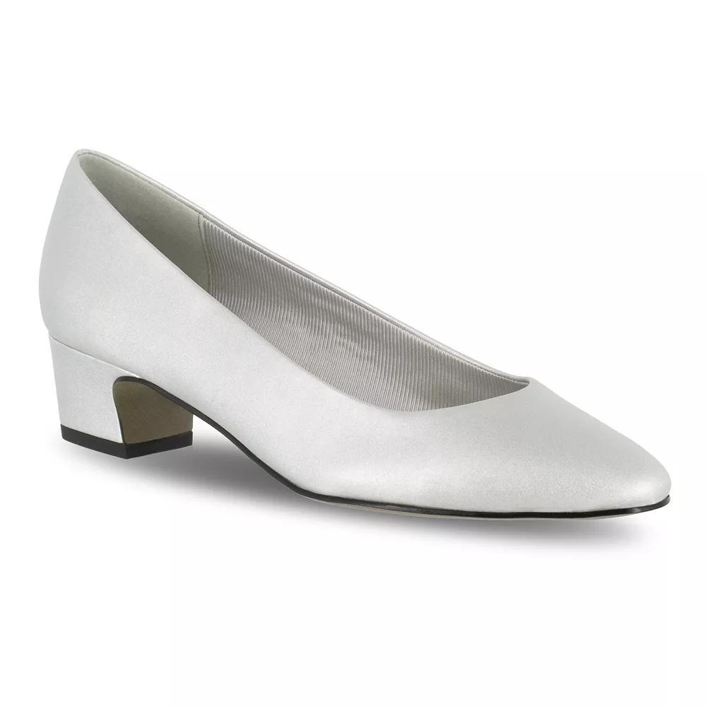 Easy Street Prim Women's Satin Heels, Size: 6 Ww, Silver Satin Product Image