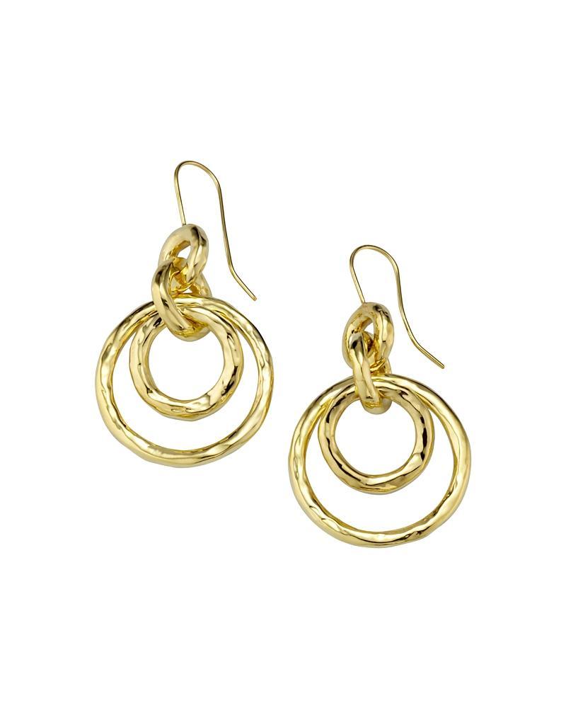 Puffy Hammered Jet Set Earrings in 18K Gold Product Image