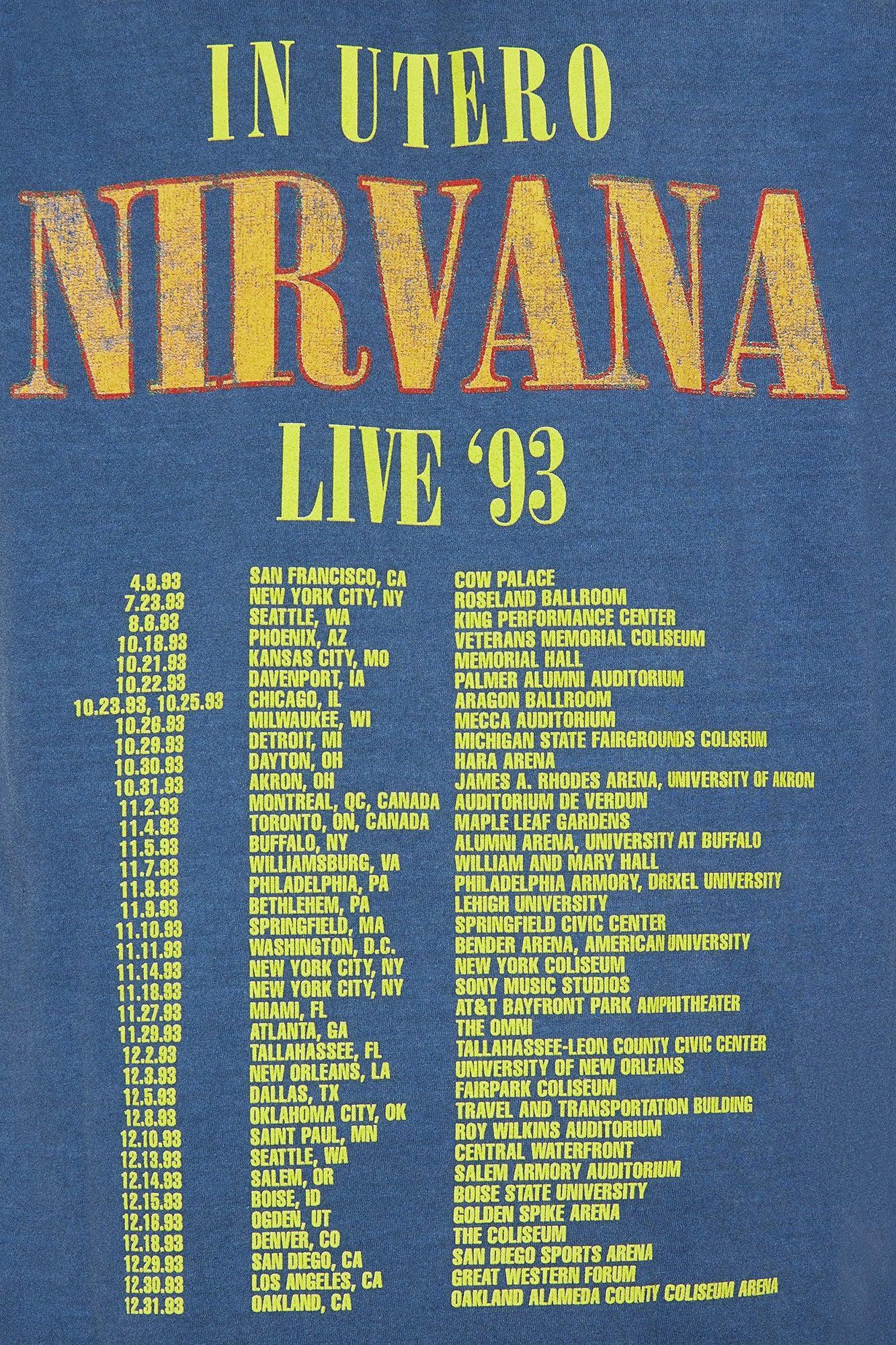 Nirvana Washed Tour Tee - Navy Female Product Image
