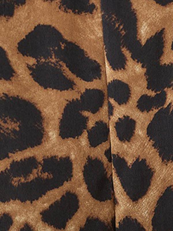 Batwing Sleeves Loose Leopard Round-Neck T-Shirts Tops Product Image