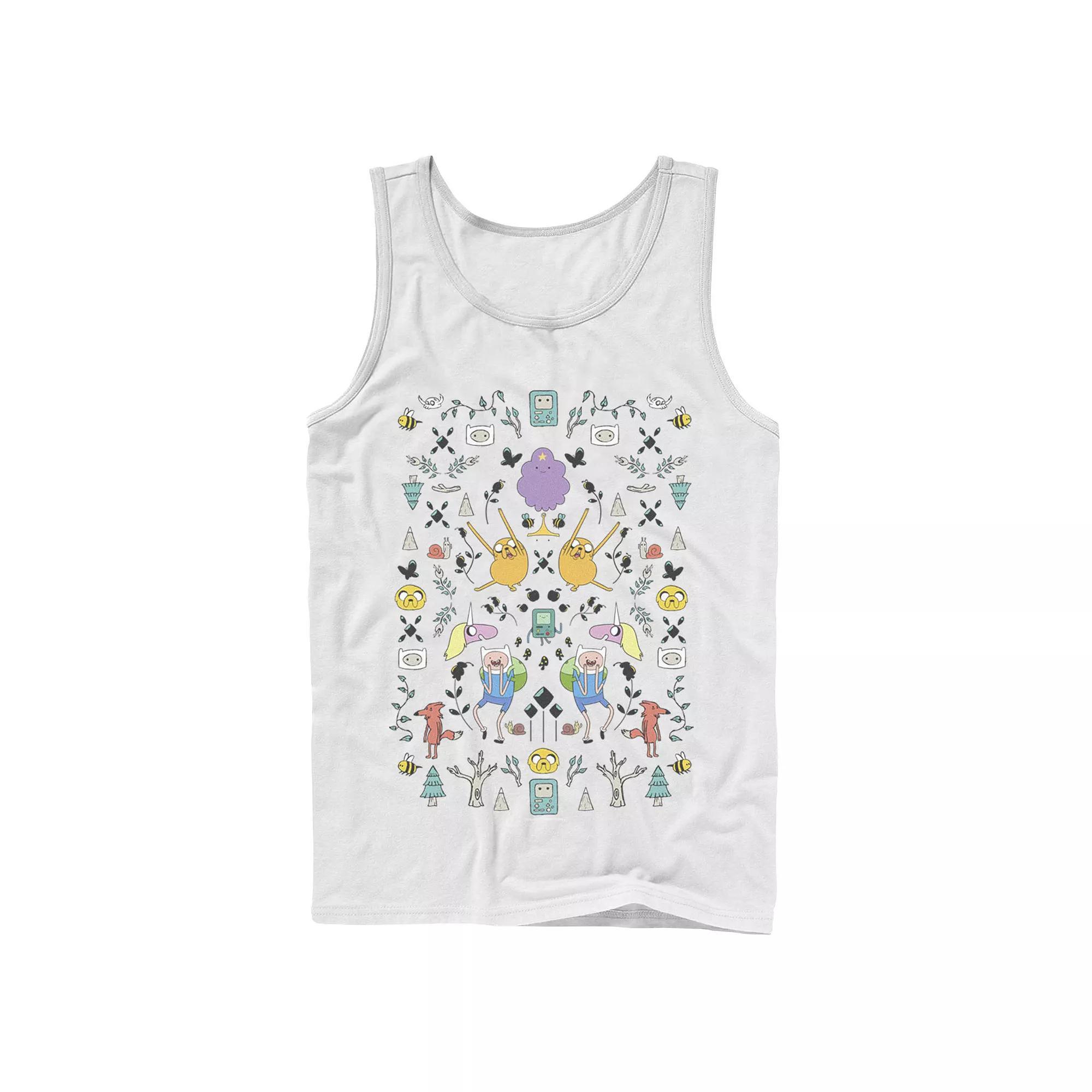 Mens Adventure Time Character Icon Collage Tank Top Product Image