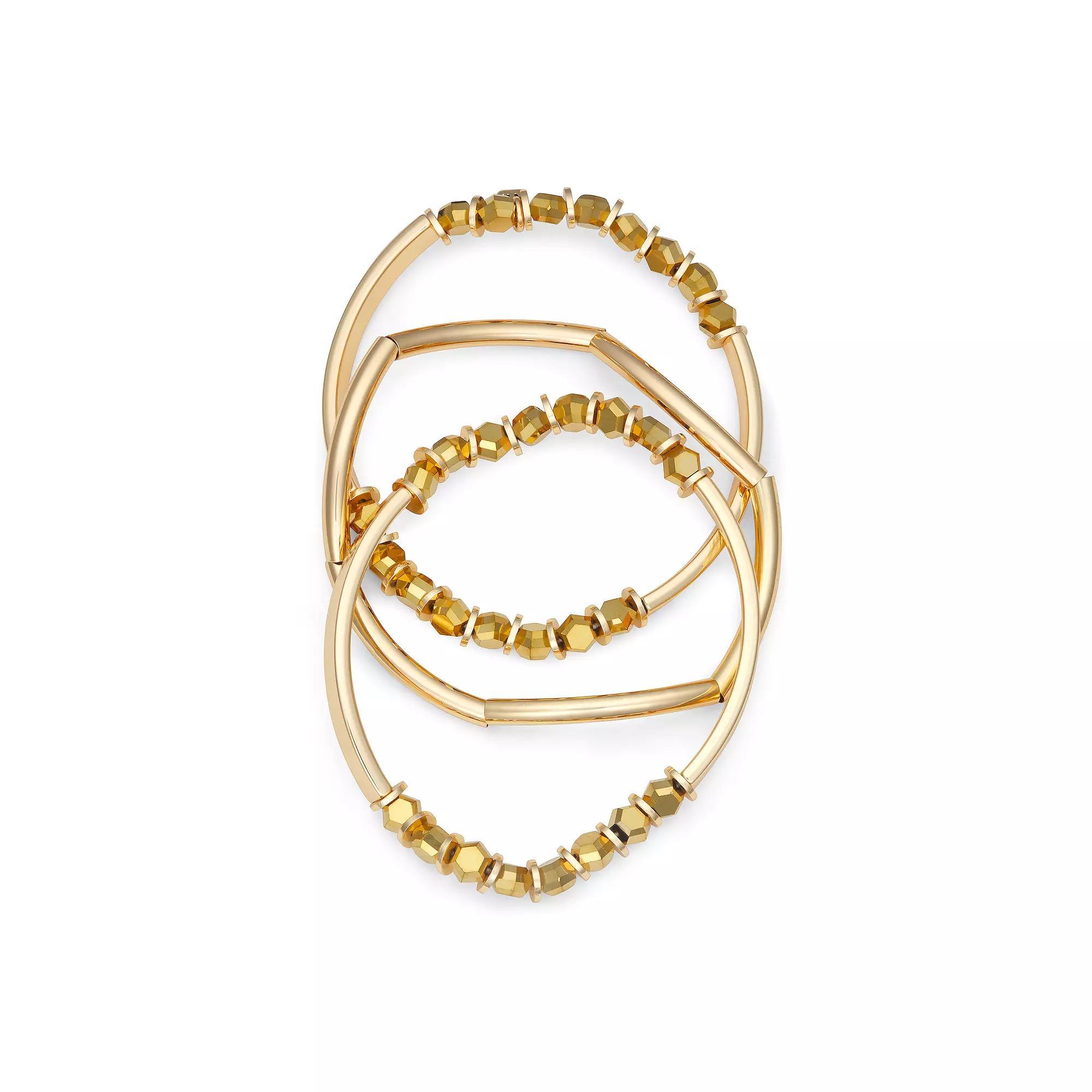 Nine West Stretch Bracelet Set, Womens, Gold Tone Product Image