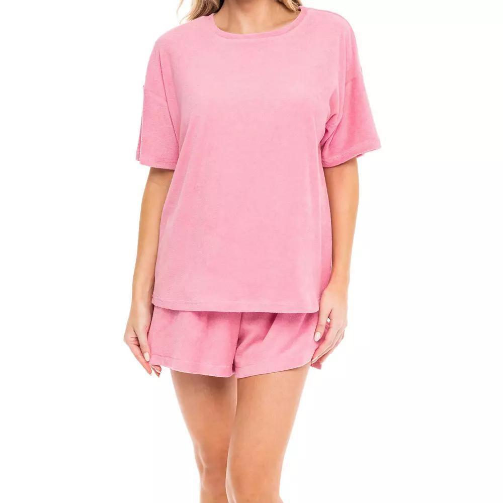 Women's Jordan Taylor Terrycloth Swim Cover-Up Shirt, Size: Large, Pink Product Image