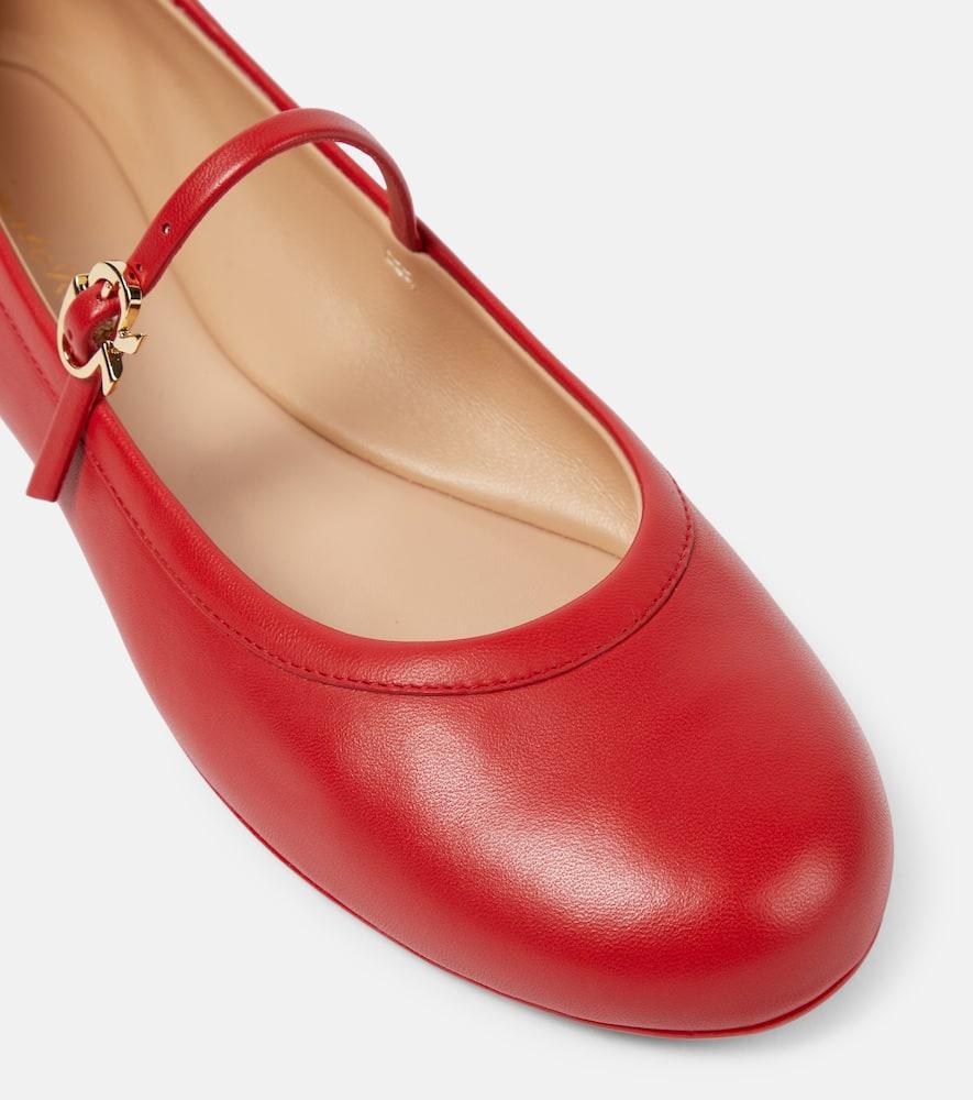 GIANVITO ROSSI Woman Ballet Flats Red Size 8 Leather In Red Nappa Product Image