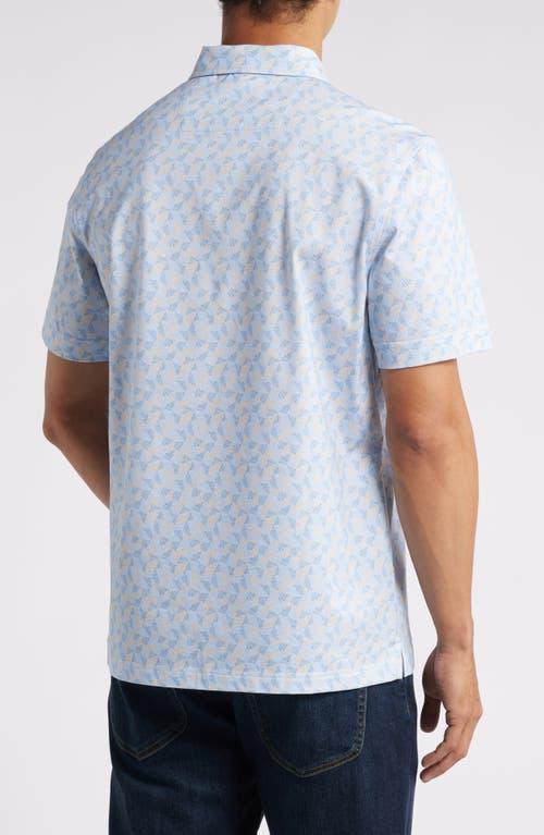 BUGATCHI Victor Ooohcotton® Performance Polo In Air Blue Product Image