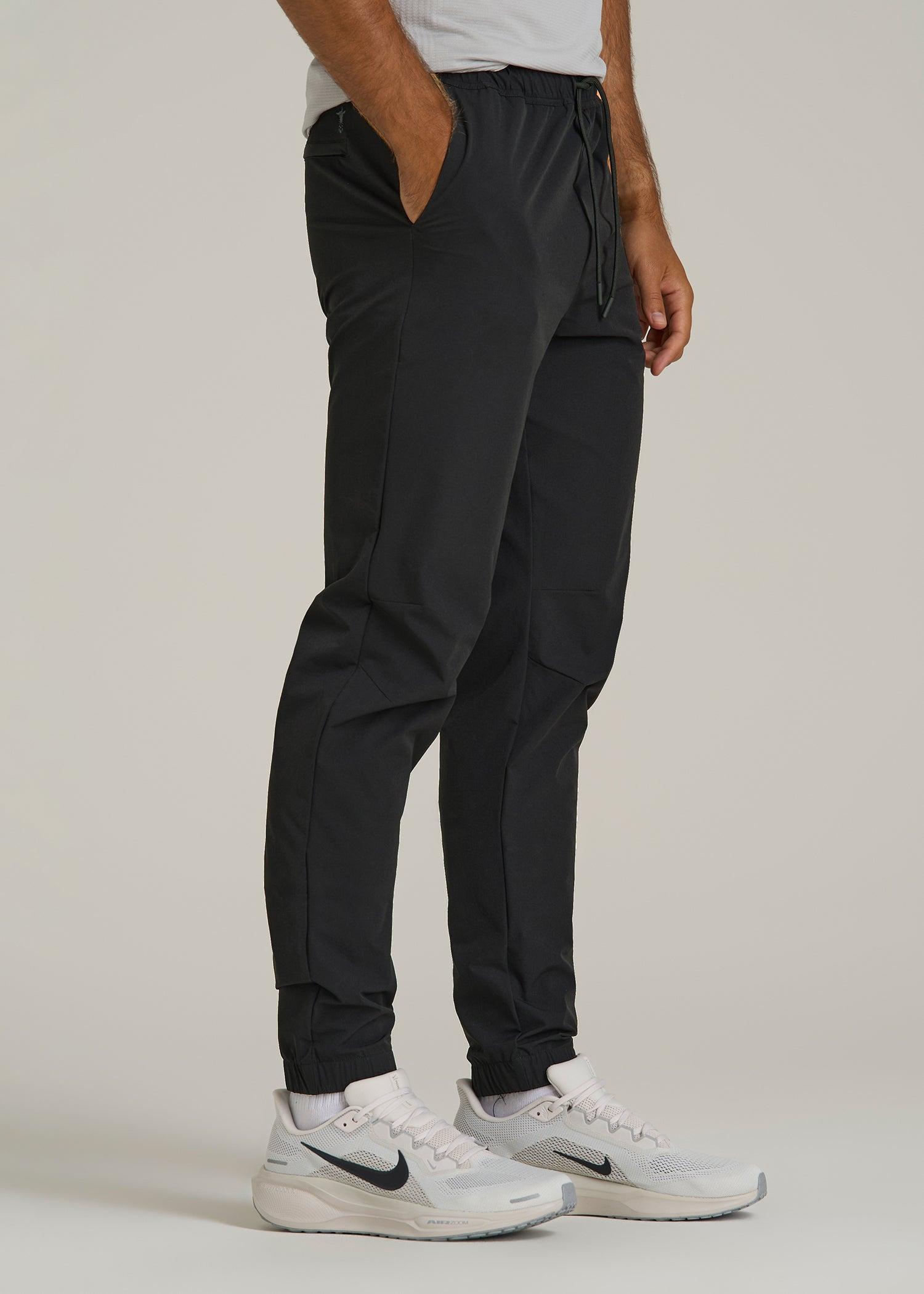 Flex Nylon Joggers for Tall Men in Black Male Product Image