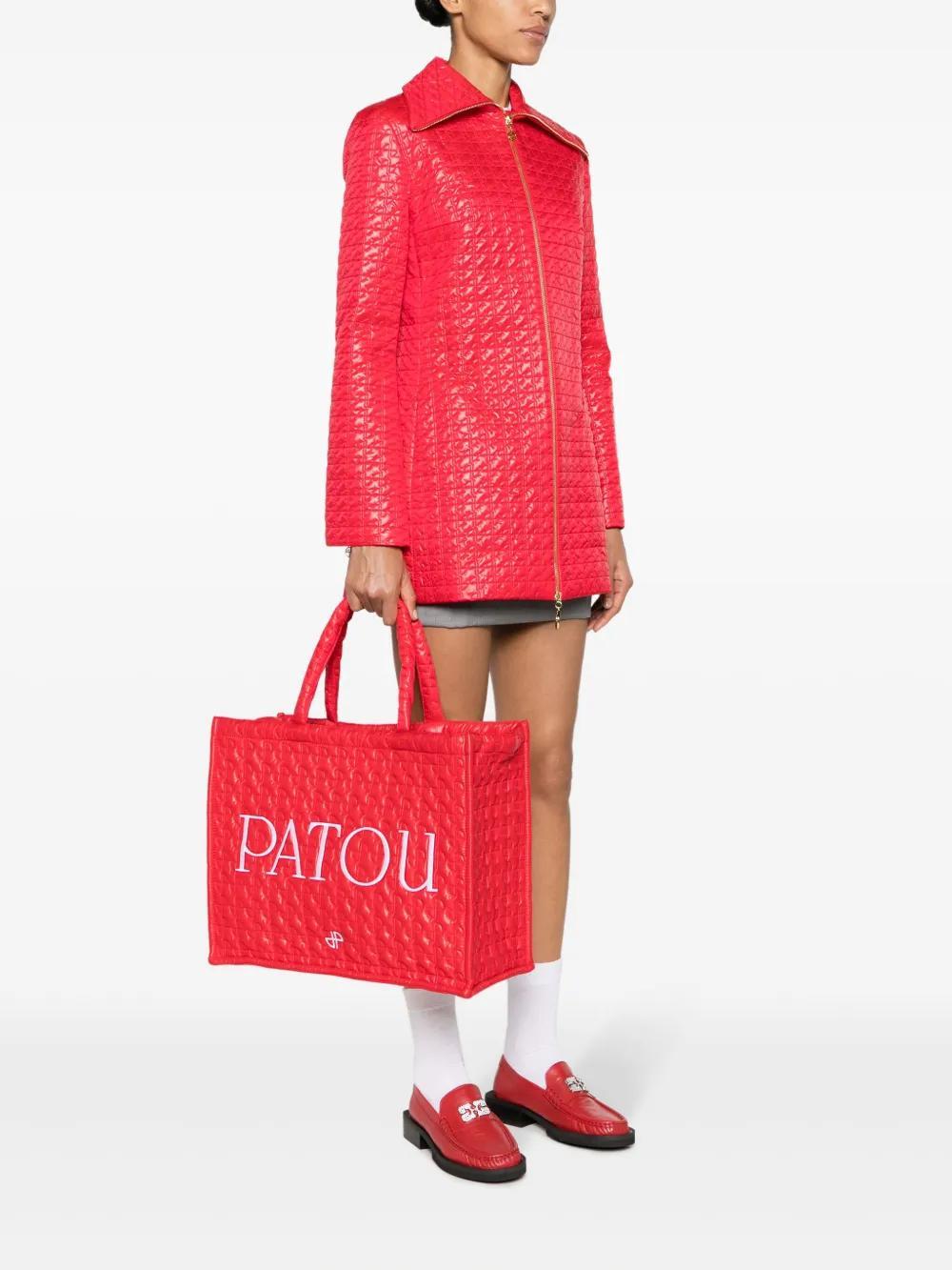 PATOU Large  Quilted Tote Bag In Red Product Image