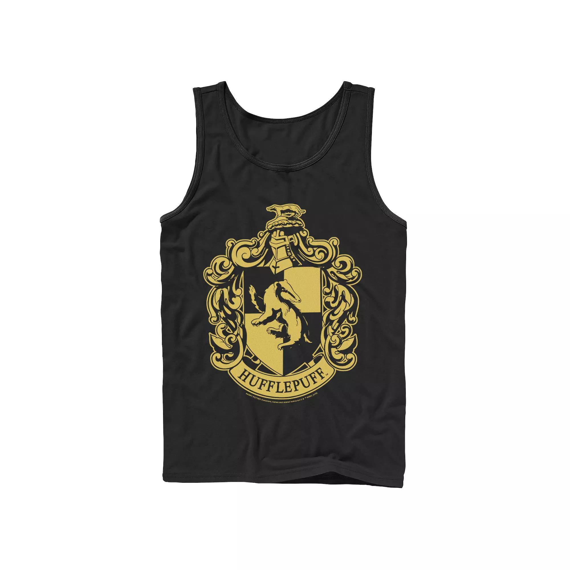 Men's Harry Potter Hufflepuff Simple House Crest Tank Top, Size: Large, Black Product Image