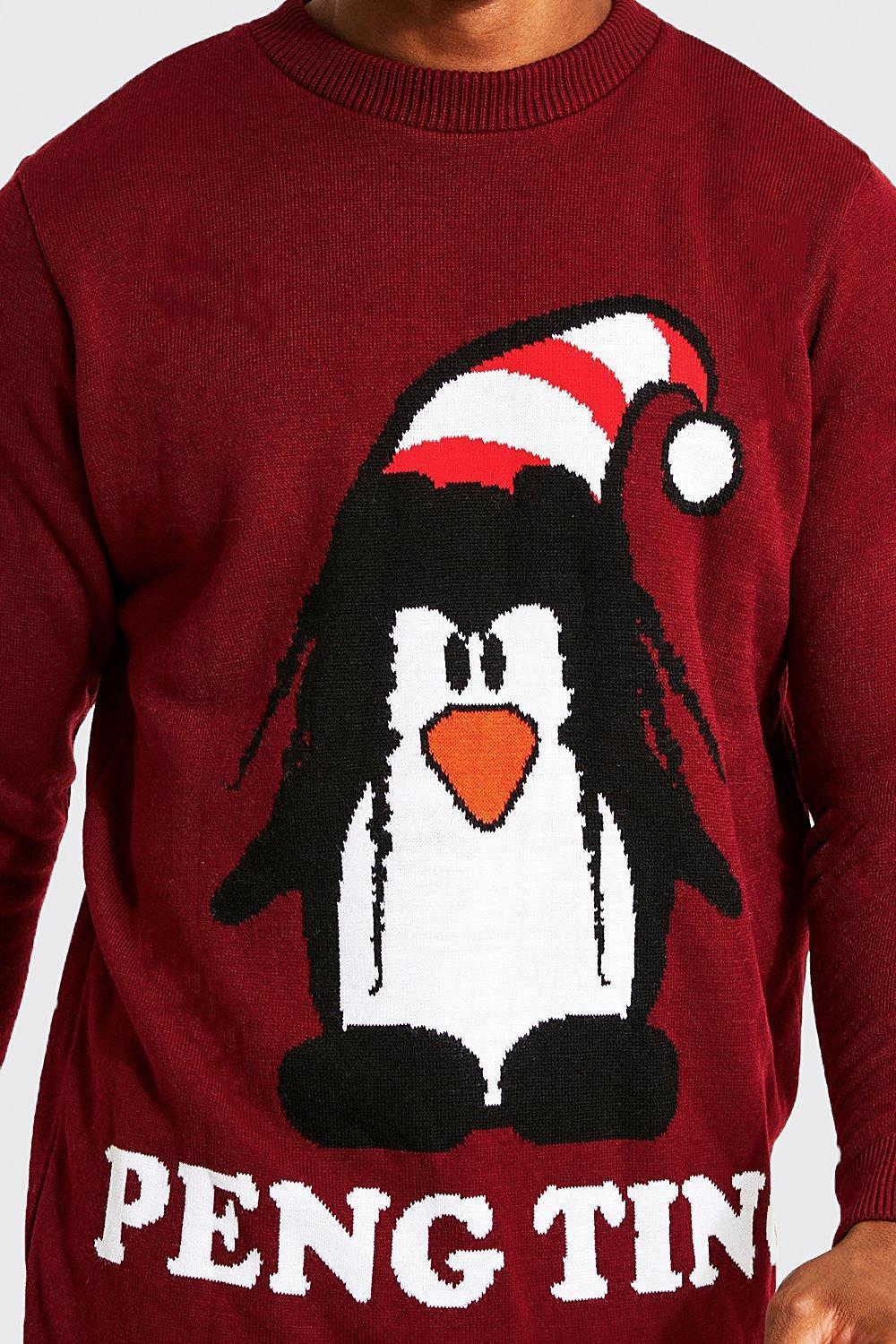 Peng Ting Christmas Sweater | boohooMAN USA Product Image