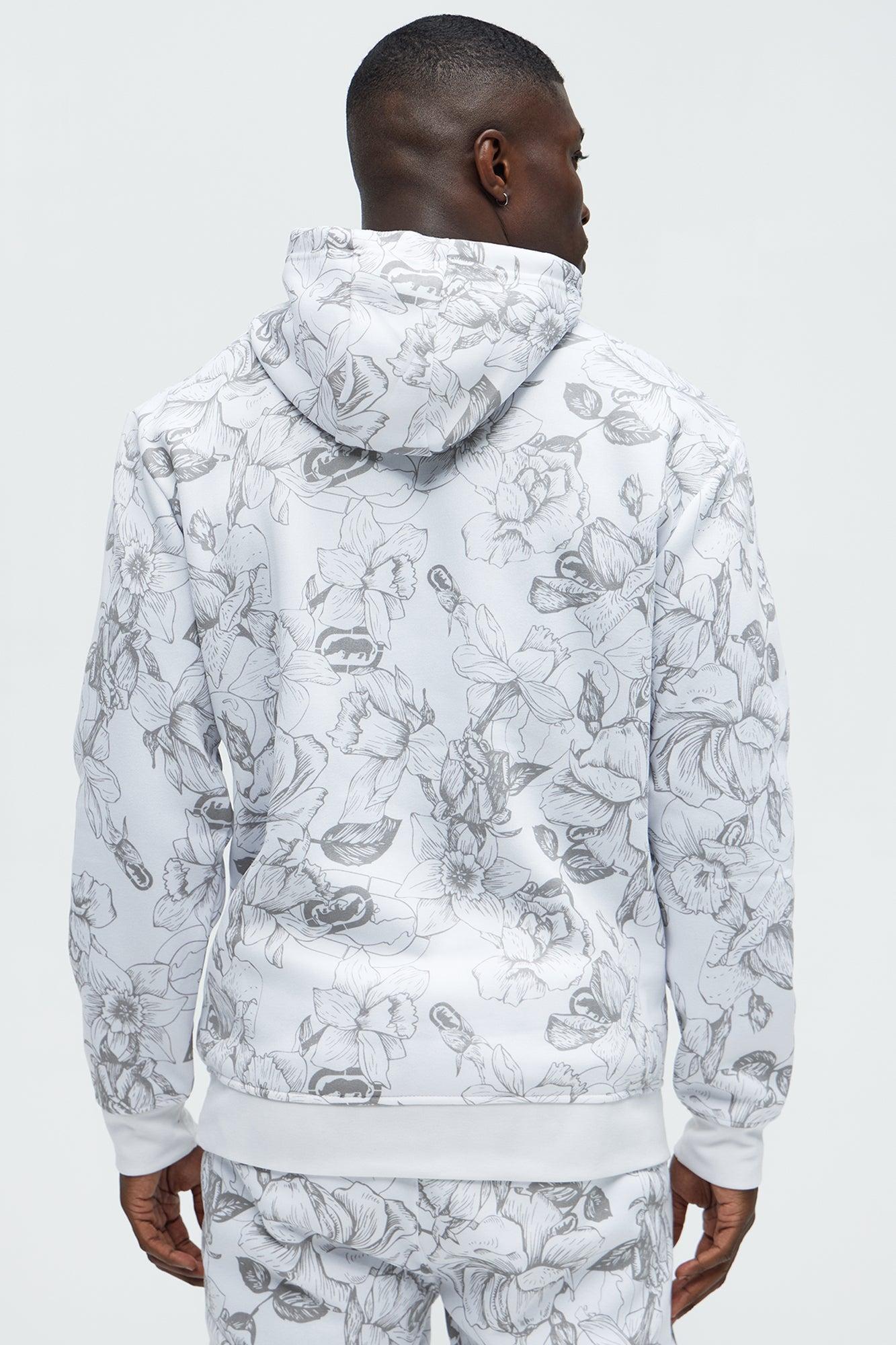 Ecko Unltd Floral Collage Hoodie - White Product Image