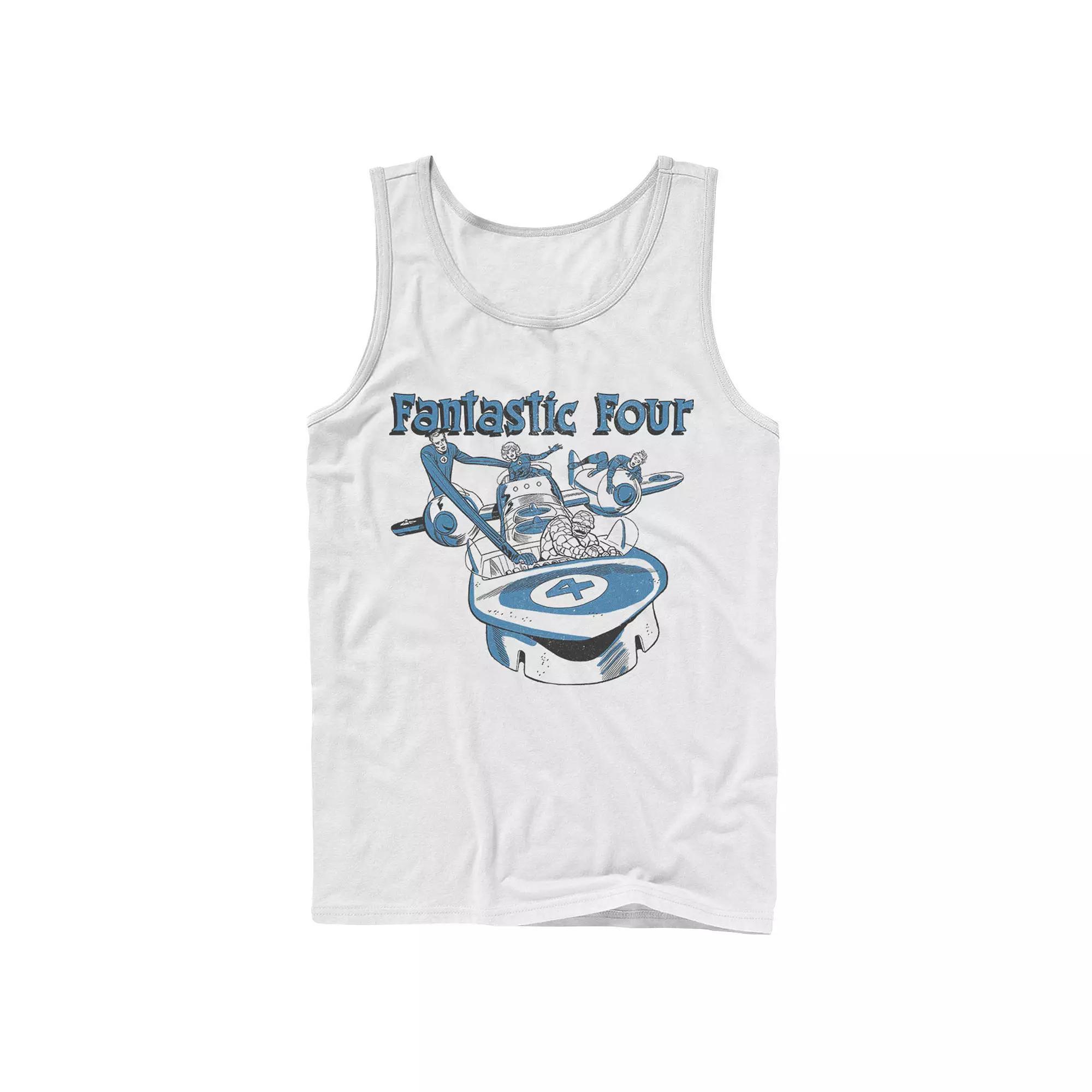 Mens Marvel Fantastic Four Group Shot Fantasticar Tank Top Product Image