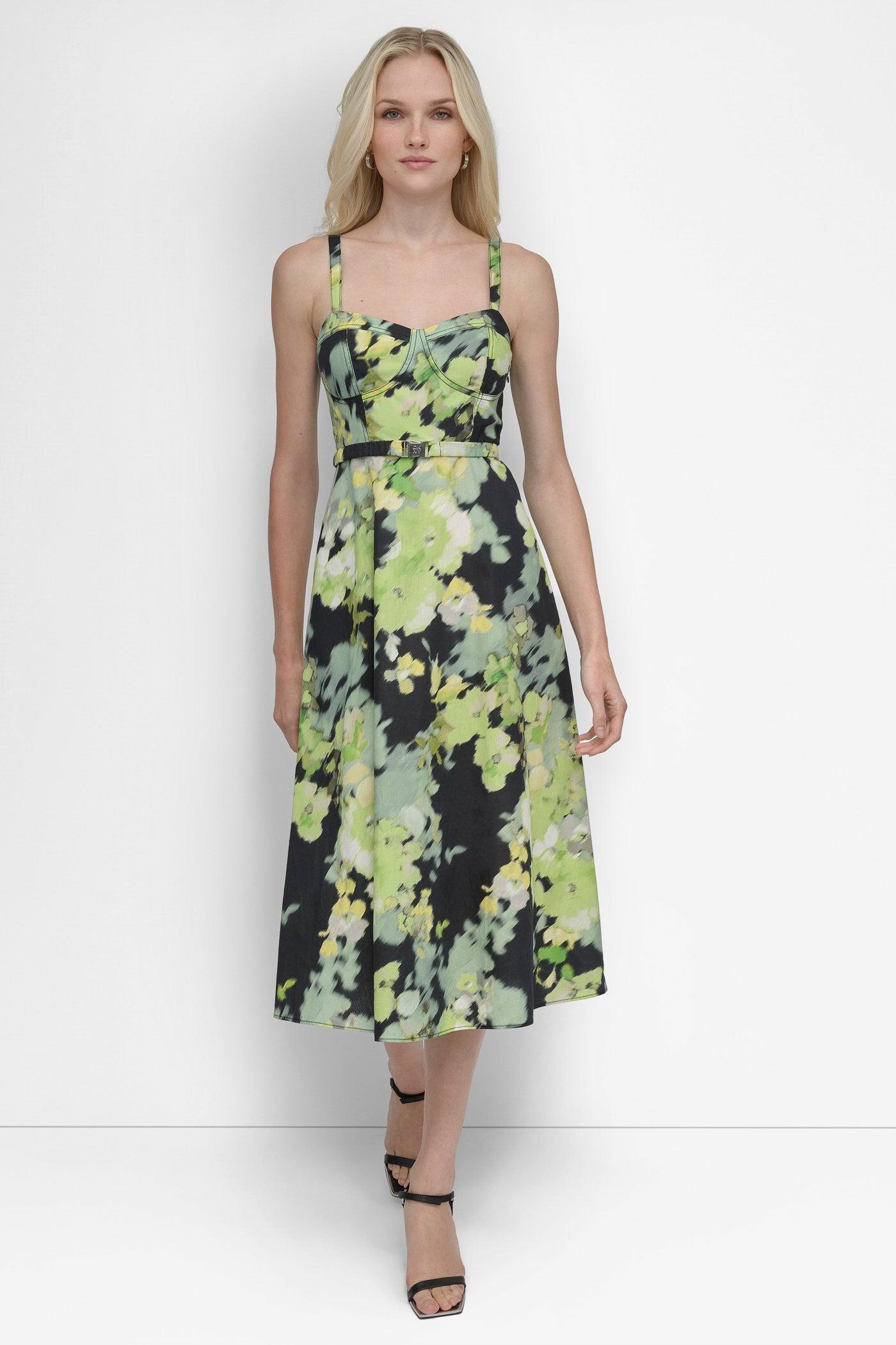SLEEVELESS STRUCTURED BODICE FIT FLARE Product Image